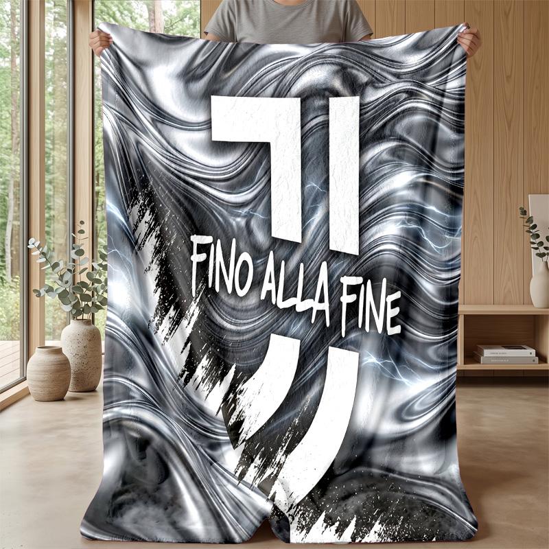 Juventus FC Theme blanket Soft Flannel Blanket Plush Throw Blanket Cozy Sofa Bed Blanket for Home Decor