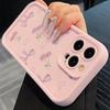Girly Pink Cherry Bow Pattern Anti-Fall Anti-Slip Phone Case For iPhone 17 16 Pro Max 15 14 13 12 11 XS X XR 7 8 Plus 16e Cover