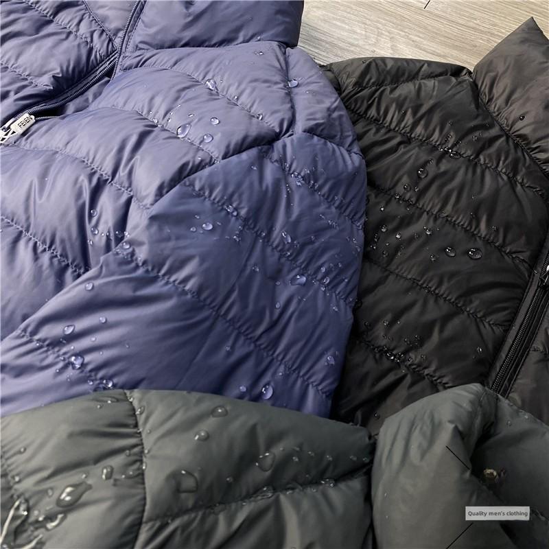 Men's Autumn/Winter Stand Collar Windproof Waterproof Down Jacket - 90% White Velvet