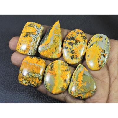 260Cts. Natural Bumble Bee Jasper Mix Cabochon Loose Gemstone 06 Pcs Lot C-2237
