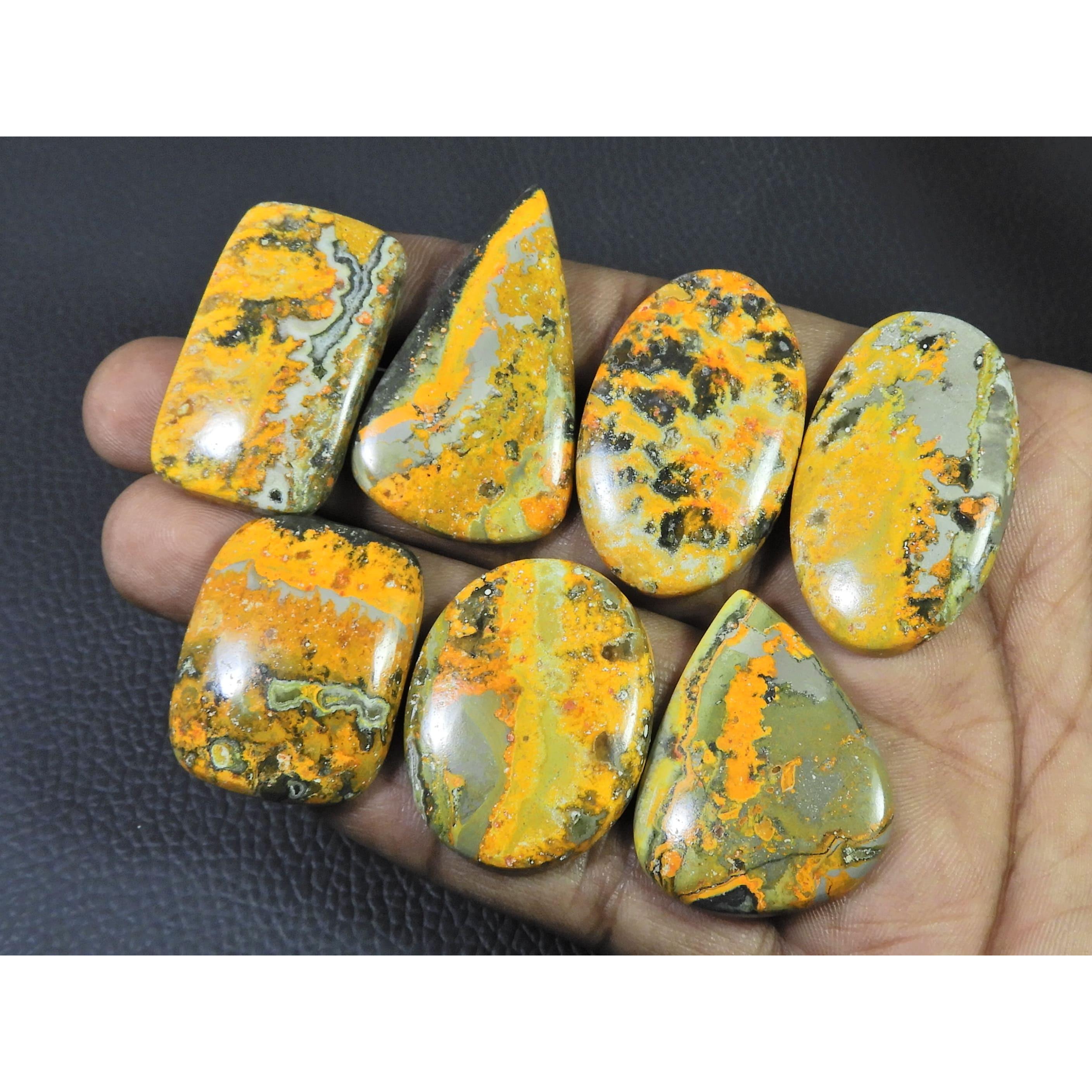 260Cts. Natural Bumble Bee Jasper Mix Cabochon Loose Gemstone 06 Pcs Lot C-2237