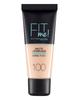 Maybelline, Fit Me Matte + Poreless, Liquid Foundation, 100, Warm Ivory, 30 Ml