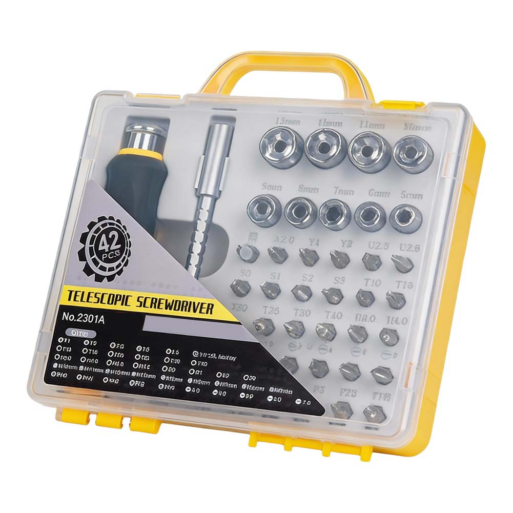 1 Set Schraubendreher-Set 42 in 1 Multifunktions-Hand-Schraubendreher Elektronisches Reparaturwerkzeug Verlängerungsstange Elektrowerkzeugteile