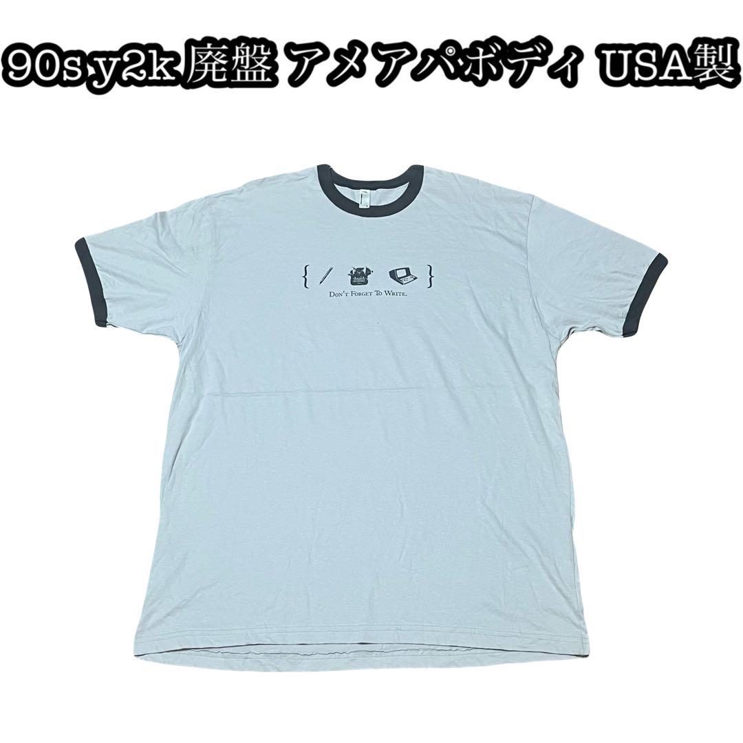 

[Б/У] 90-е 2000-е Снято с производства Сделано в США Редкая футболка-рингер American Apparel