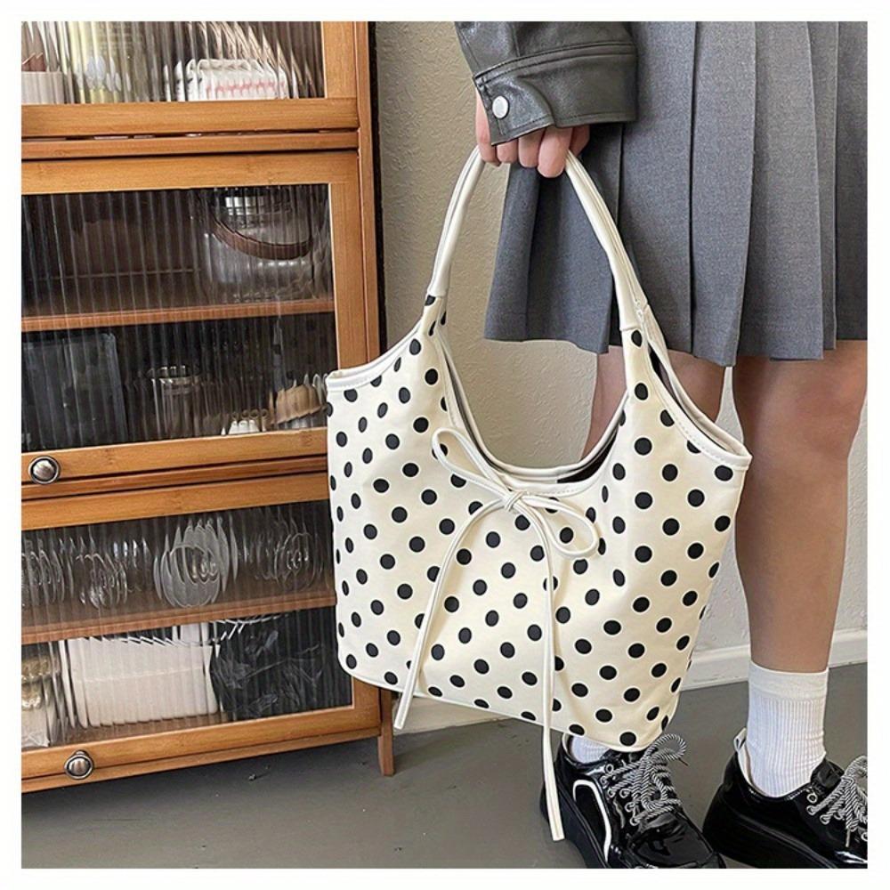 Korean Style College Style Casual Large Capacity Women's Bag New Dot Print Bucket Bag Fashion Backpack