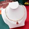 A Simple and Elegant Christmas Tree Pendant Collar Jewelry Zinc Alloy Enamel Christmas Tree Pendant Christmas Jewelry Gift