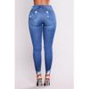 Jeans strappati casual alla moda da donna Pantaloni jeans elasticizzati con grande elasticità Jeans skinny per donna