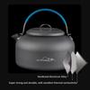 1.4L Outdoor Camping Kettle Aluminum Tea Pot Kettle Compact Lightweight Coffee Pot for Camping