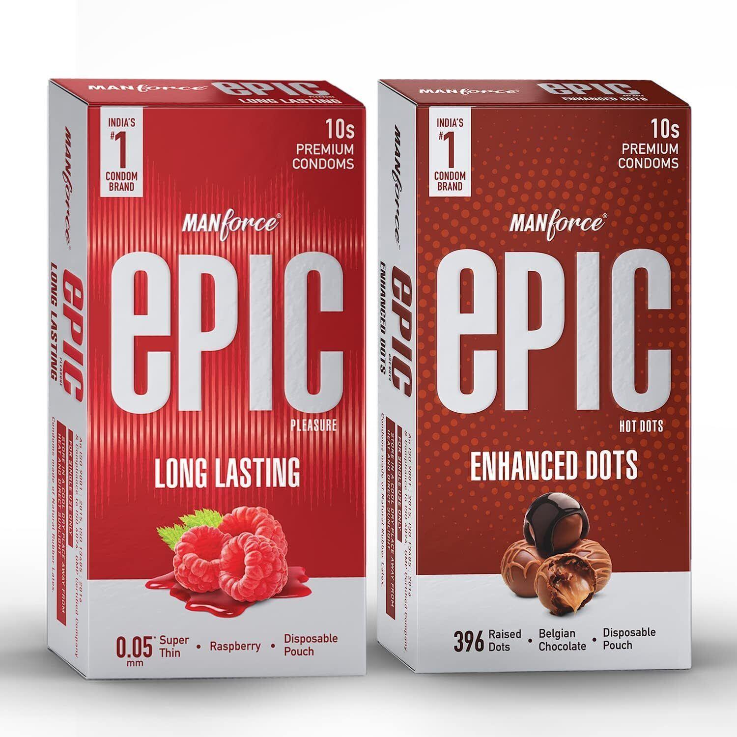 РњСѓР¶СЃРєРёРµ РїСЂРµР·РµСЂРІР°С‚РёРІС‹ Manforce Epic СЃРѕ РІРєСѓСЃРѕРј, 2x10 С€С‚. (РЈРїР°РєРѕРІРєР° РёР· 2 С€С‚.)