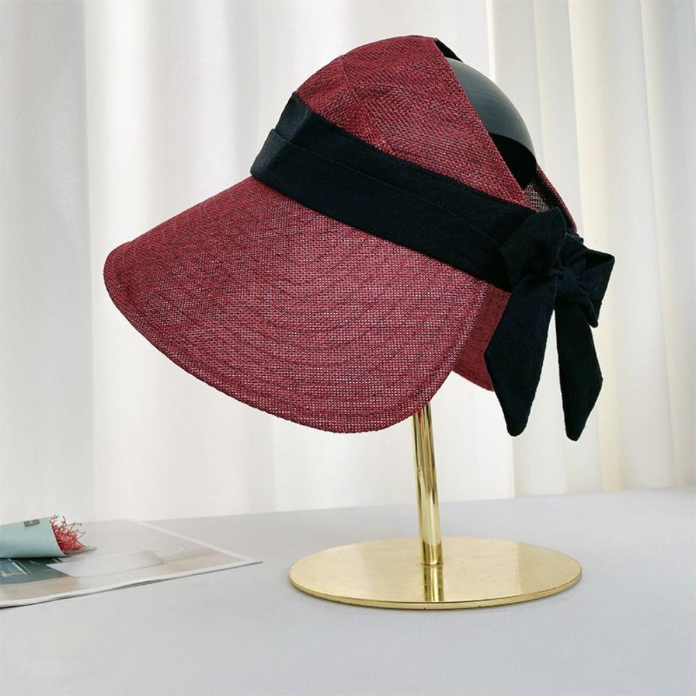 Cotton and Linen Sun Protection Hat Lightweight Beach Hats New Large Brim Hat  Beach Wear