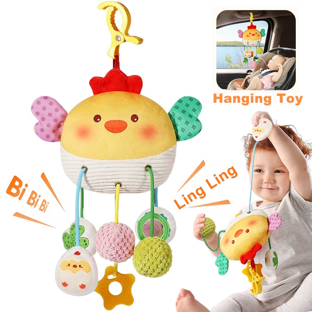 

Non-Toxic Silicone Chick Pull String Baby Teething Toy Enhances Color Recognition Hand-Eye Coordination And Motor Skill Birthday Gift
