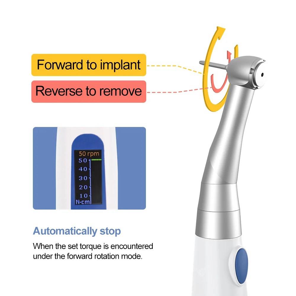 Dental Electric Wireless Torque Driver Universal Implant Torque Wrench Upgraded To 50Ncm and 50rpm Dental Oral Equipment