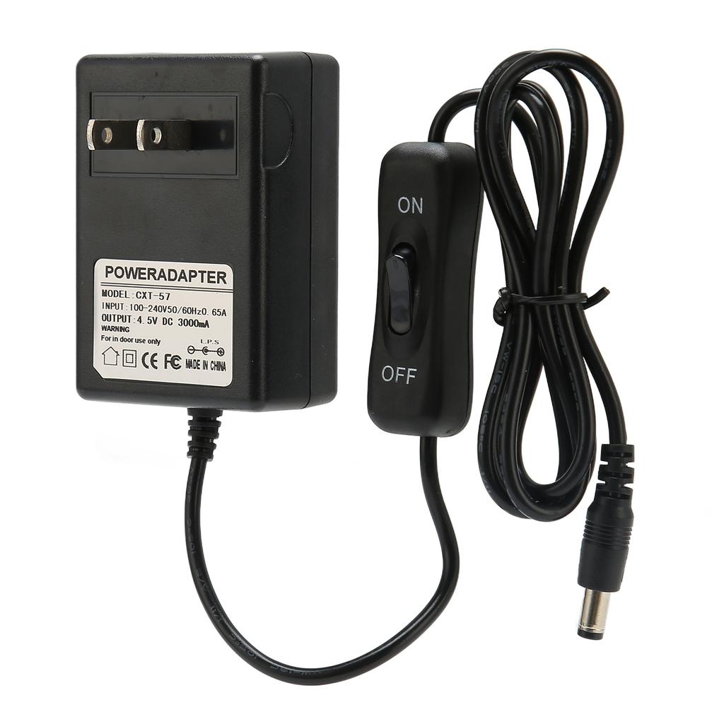 Foam Cutter Power Adapter 4.5V 3000mA 50 60Hz Input Strong Plasitc Metal Hot Wire Cutter Adaptor 100‑240V US Plug 13.5W