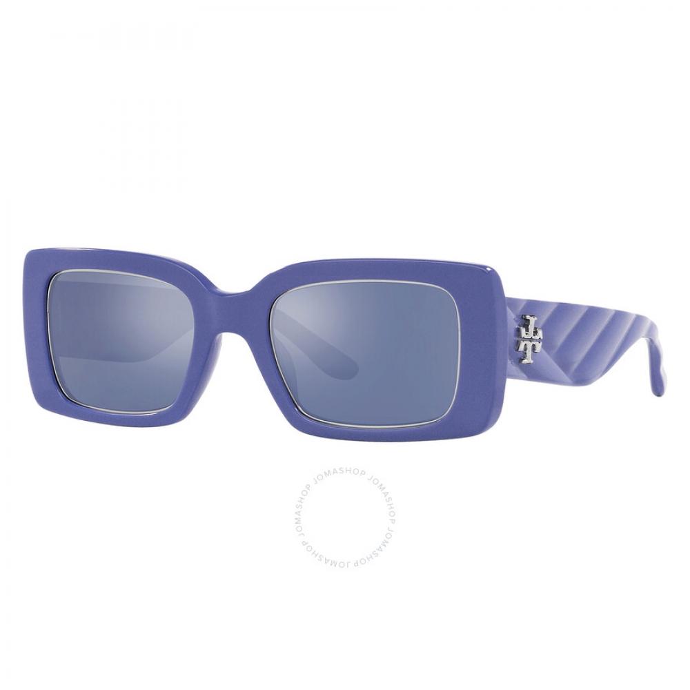 

Tory Burch Blue Mirrored Rectangular Ladies Sunglasses TY7188U 19401U 51