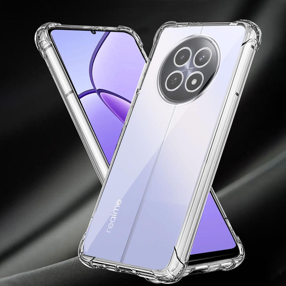 Stoßfestes, klares Gehäuse für Realme 12 5G/12X 5G, weiche Silikon-Telefonhülle für Realme 12 Lite, Rückseite, Realme12X 12Lite 5G Funda