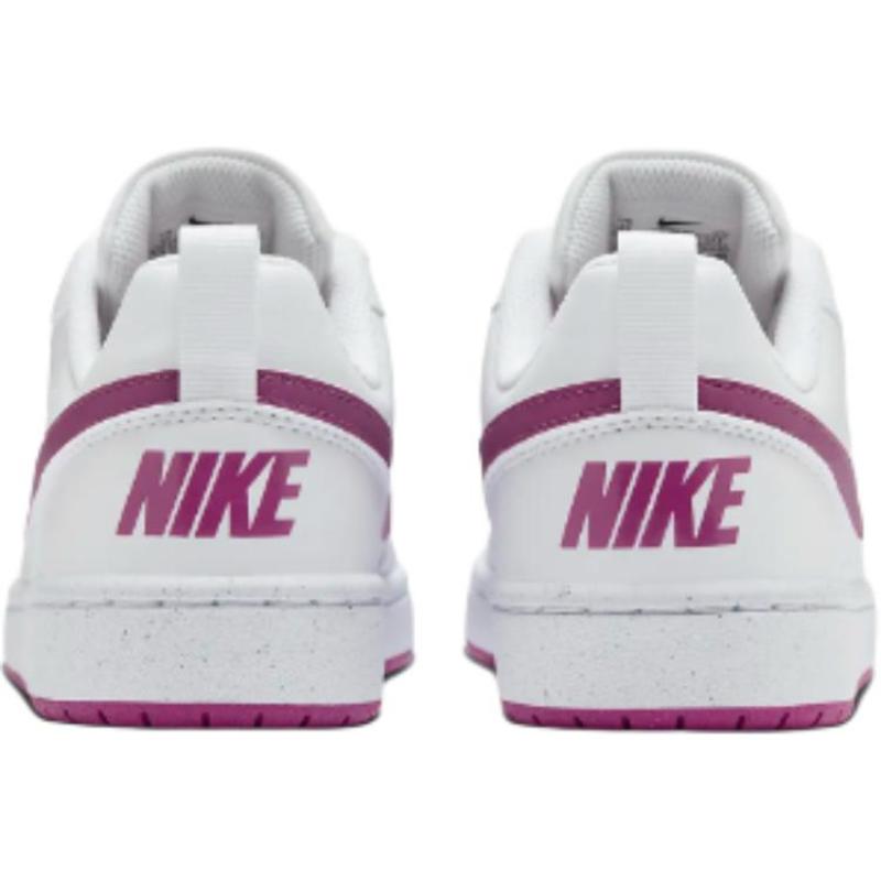 Nike Court Borough Slip Resistant Abrasion Resistant Low top Kids' Skateboarding Shoes White Purple Sneakers DV5456-121