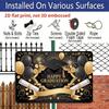2D Flat, 1pc "Happy Graduation" Black & Gold Plaque, 12”*8" - Graduation Decor Sign with Cap & Diploma, Black & Gold - Aluminium Wall Hanging