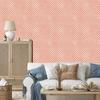 Peach and Cream Stars Wallpaper, Cream Background for Living Room and Bedroom 50x1000