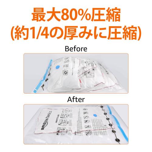 Basic Vacuum Clothes Compression Bags, No Vacuum Needed, Hand Pump Included, Suitable for Clothing Storage, Travel, and Mildew Prevention, Medium (70