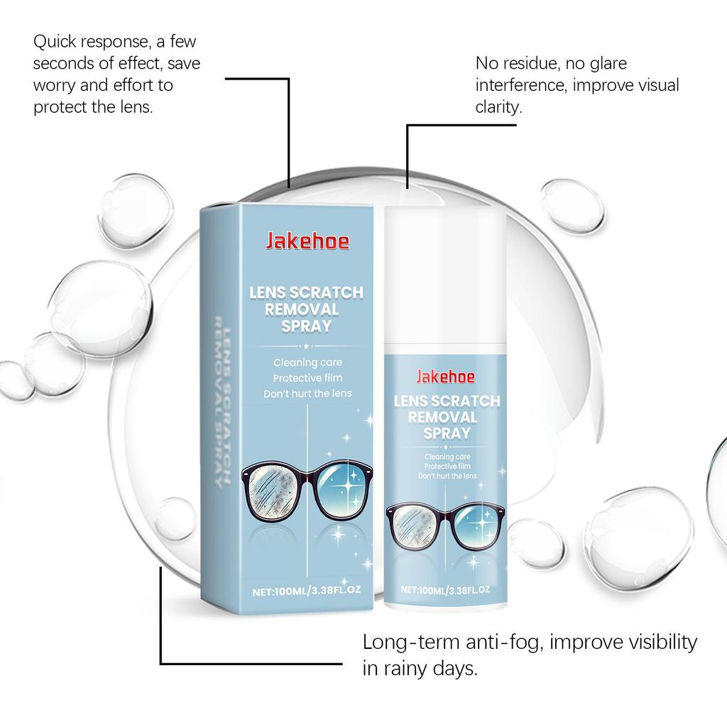 Lens Scratch Remover Repair Abrasion Scratch Renovation Eyeglass Lens Glass Blur Conditioner 100ml