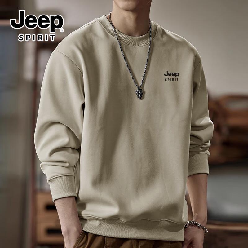 

Мужской свитшот JEEP SPIRIT свободного кроя из плотного материала с круглым вырезом L