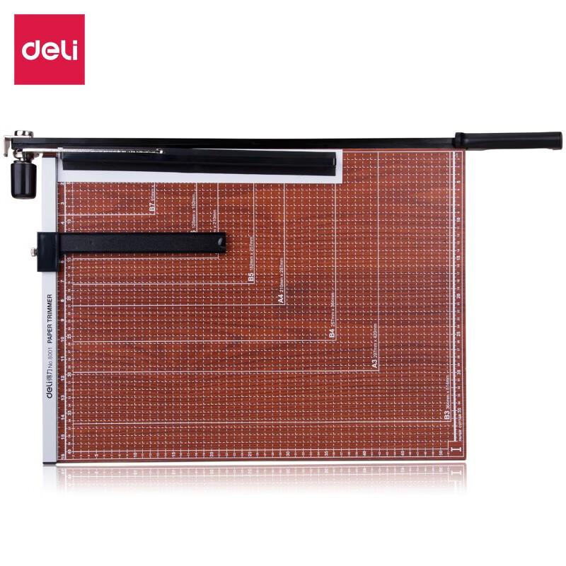 Deli 8001 Wooden Guillotine Paper Cutter