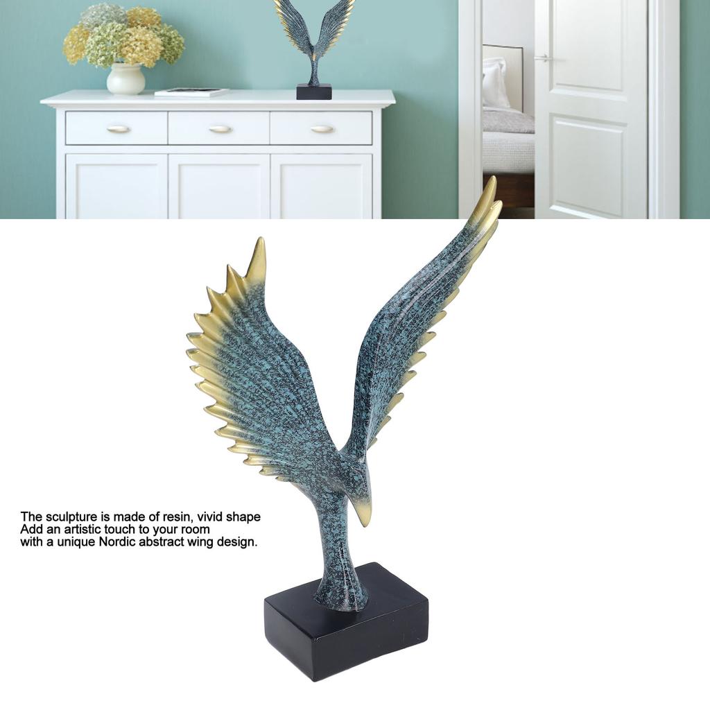 Nordic Wing Statue Resin Sculpture Statue Ornaments Modern Living Room Decoration Desktop Abstract Crafts