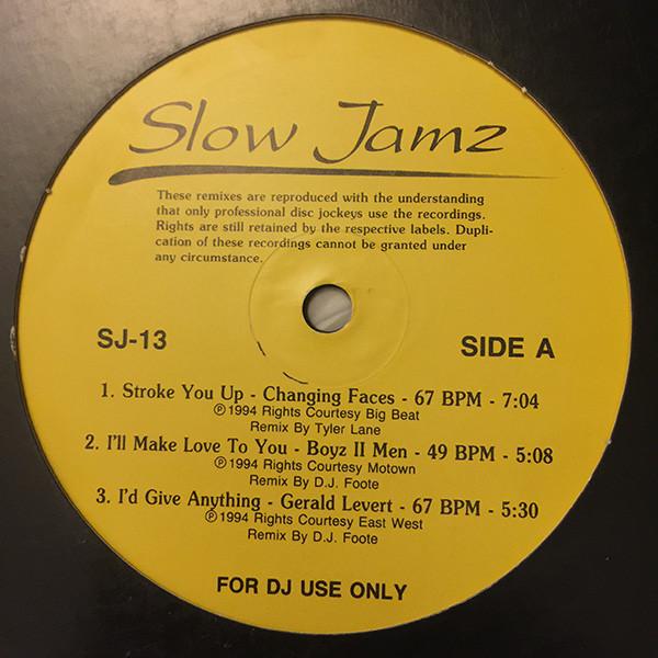 12-дюймовая пластинка РАЗЛИЧНЫЕ Slow Jamz 13 SJ13 Slow Jamz US SoulFunk Б/У