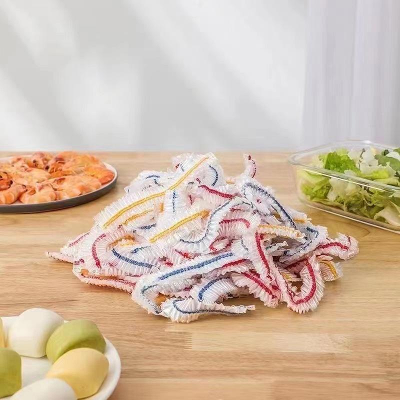 100PCS Color Elastic Disposable Fresh-keeping Cover, Leftover Food Fresh-keeping Bowl Cover, Household Fresh-keeping Film Cover