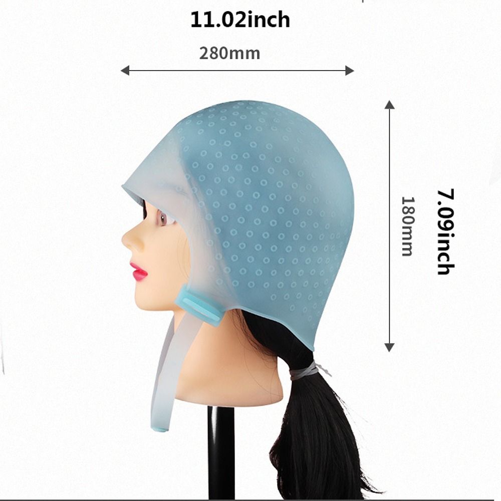 Reusable Highlighting Dye Cap Silicone Hair Coloring Cap DIY Adjustable Hair Dye Hat  Barber