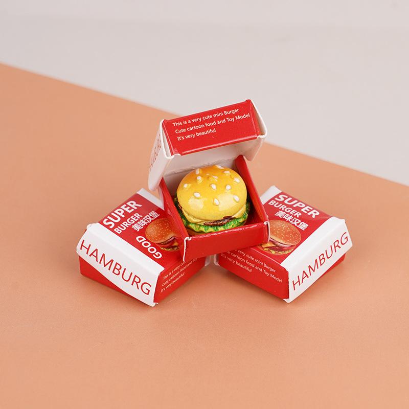 Mini Simulation Fun Small Hamburger Doll House Ornament Food Food Play Children Play House Toy Model Small Items