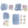 Evil Ghost Diseases Word Ornaments Resin Casting Silicone Mold Woman Keychain Decorative Pendant Mold for DIY Crafts