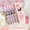 4Pcs Premium Butterfly Rose Gel Pens Smooth Quick Drying Ink Non-Toxic Stationery for School Office Student Homework