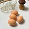 Wooden Fake Eggs Life Size Brown Egg Perfect for Easter Crafts  Montessori Pretend Play Food Educational Toys Kids Boys Girls