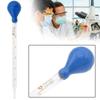 Blue With Scale 10ml Pipette Rubber Head Scale  Dropper Glass Pipettors
