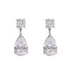 Yhpup Bling Glanzend AAA Kubieke Zirconia Waterdruppel Oorbellen Dagelijks Klassiek Hoge Kwaliteit Roestvrij Staal Mode Premium Sieraden Cadeau