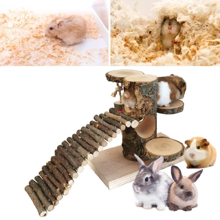 Spaciously Wood Hamster Swing Climbing Set Perfect for Ensuring Entertainment