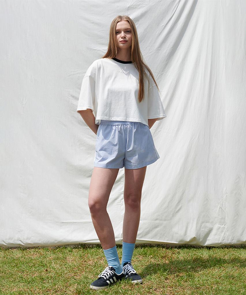PINBLACK Logo Crop T-Shirt White