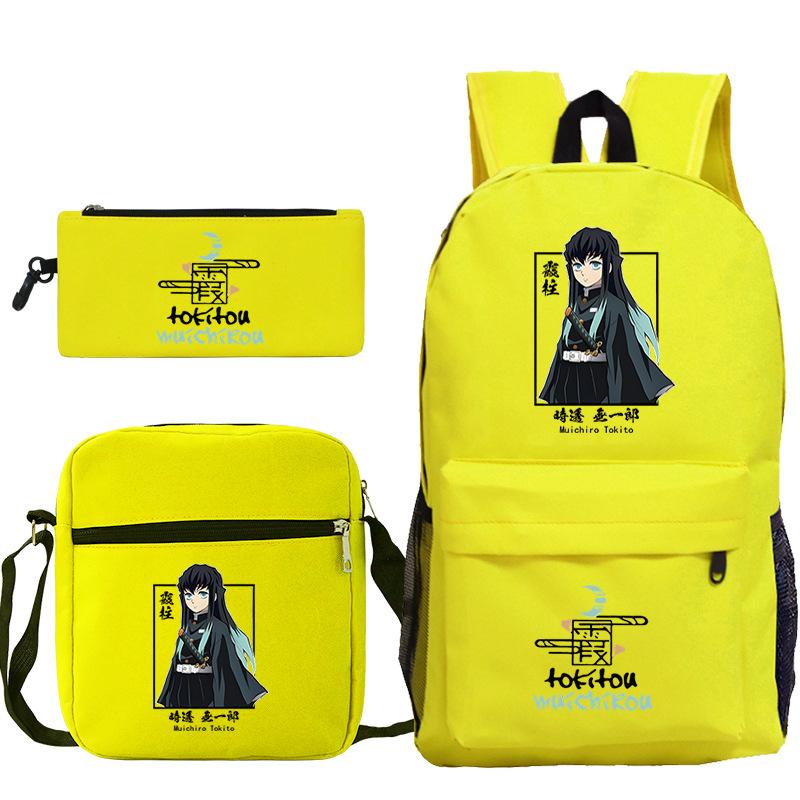 Demon Slayer Ghost Annihilation Blade Primary School Bag New Pencil Case Stationery Set