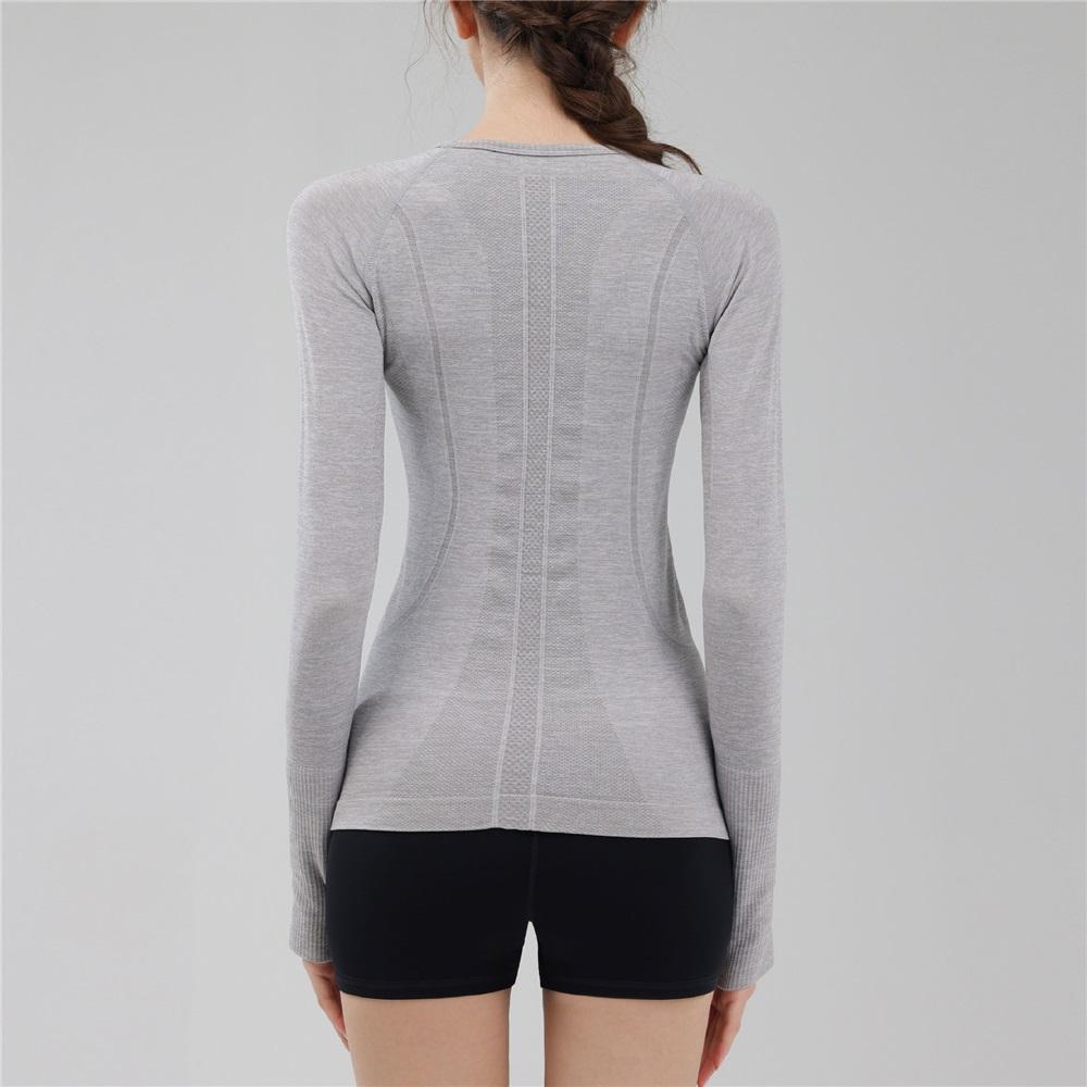 Sports Tops For Women In Autumn And Winter, Tight Fitting Round Neck Yoga Clothes, Professional Running, Pilates Training, Gym Clothes, Long Sleeves