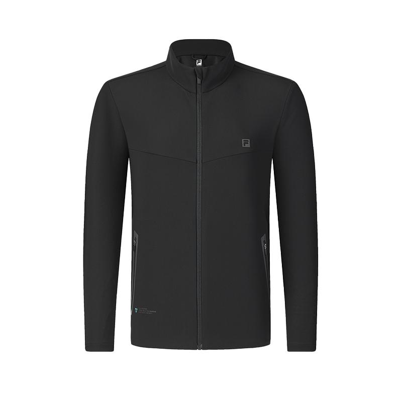 New FILA Fitness Jacket Men's Pitch Black A11M441501FBK