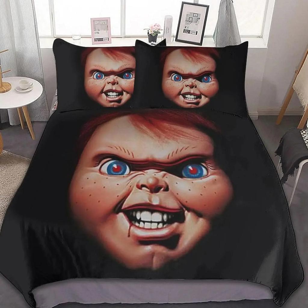Horror Series C-Chucky Duvet Cover and Pillowcase Doll Bedding Set Single/King Size Bedroom Decoration Teen Adult Boys Gift