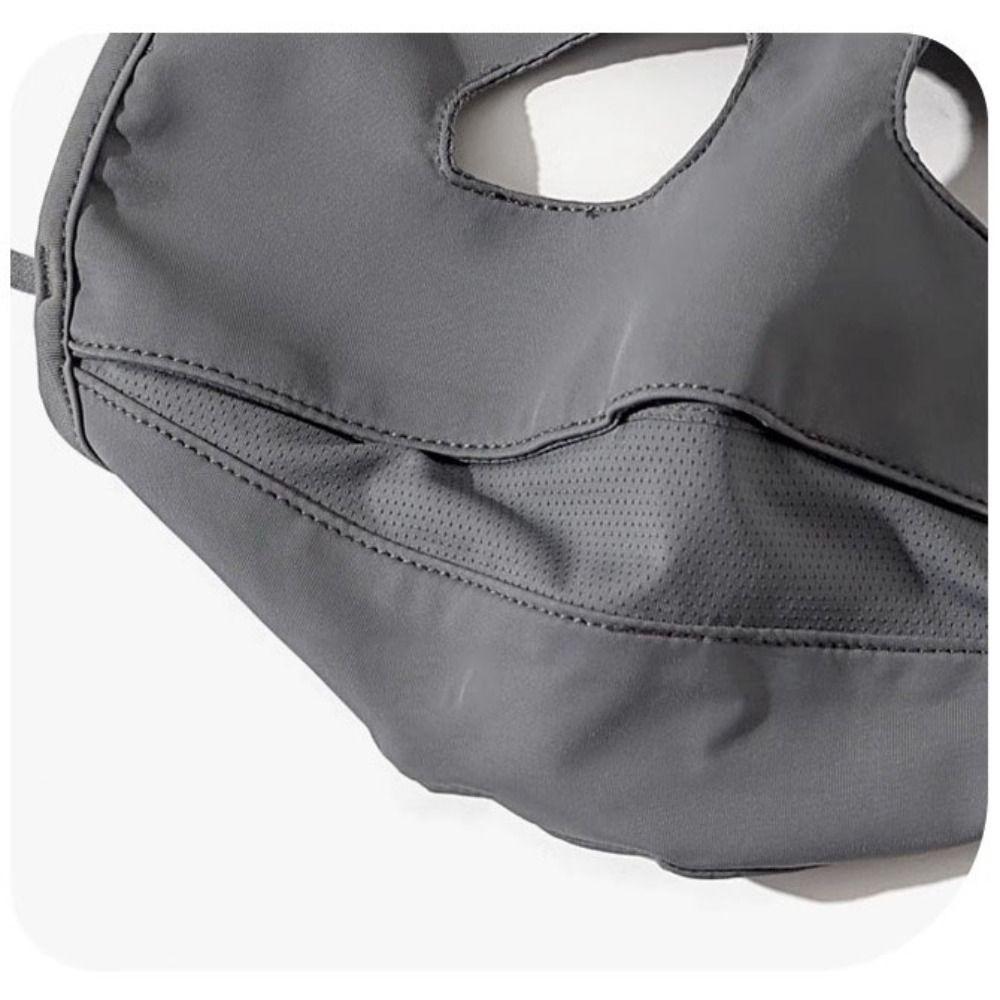 Solid Color Sunscreen Mask Sunscreen Face Scarf Face Cover Breathable Ice Silk Mask  Golf
