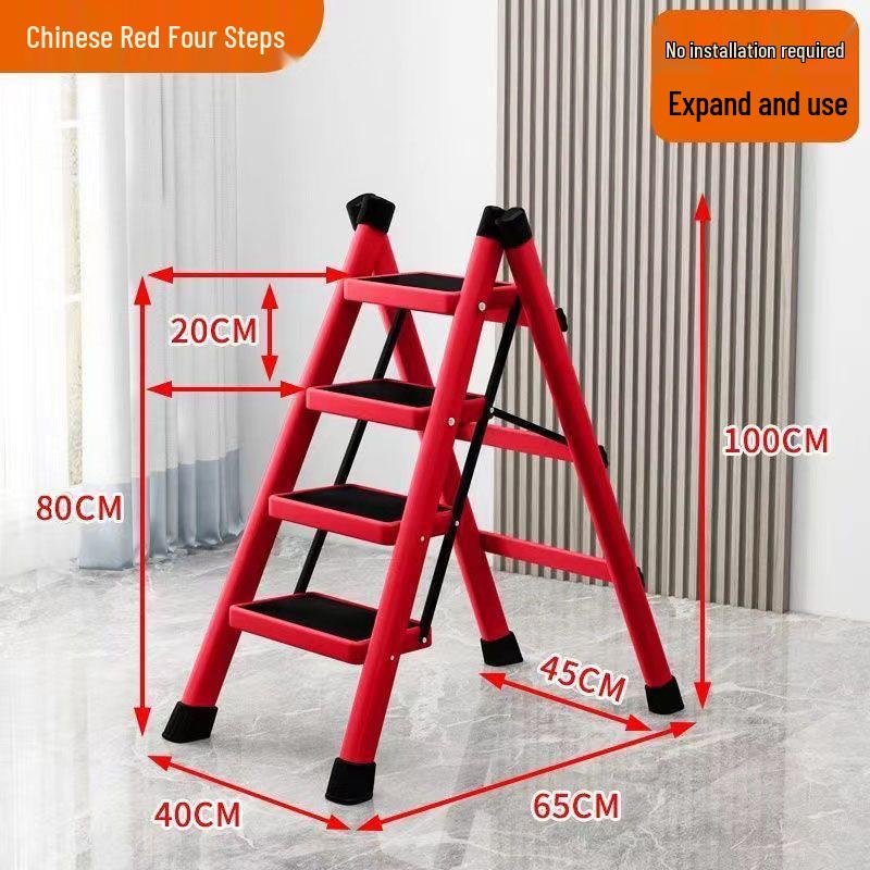 3-Step Telescopic Folding A-Frame Ladder – Lightweight and Multi-Functional Stool
