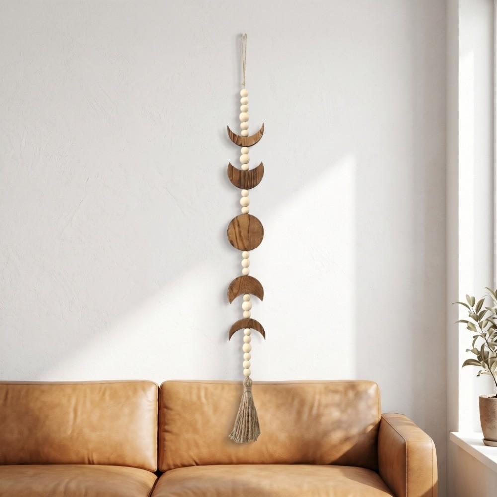 29.92in Boho Tassel Pendant Wooden Boho Wall Decoration Home Wall Pendant  Living Room