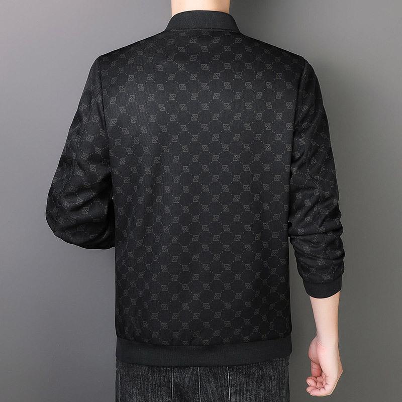 Autumn Dad's Coat Business Casual Men's Top Baseball Jacket Middle-aged Men's Clothing