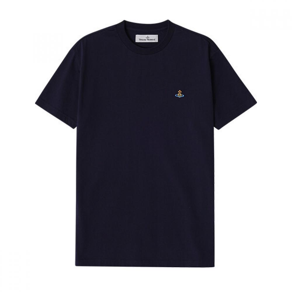 Vivienne WesTwood Embroidered Orb Oboe Logo T shirT 3g010013j001mk410i navy/L
