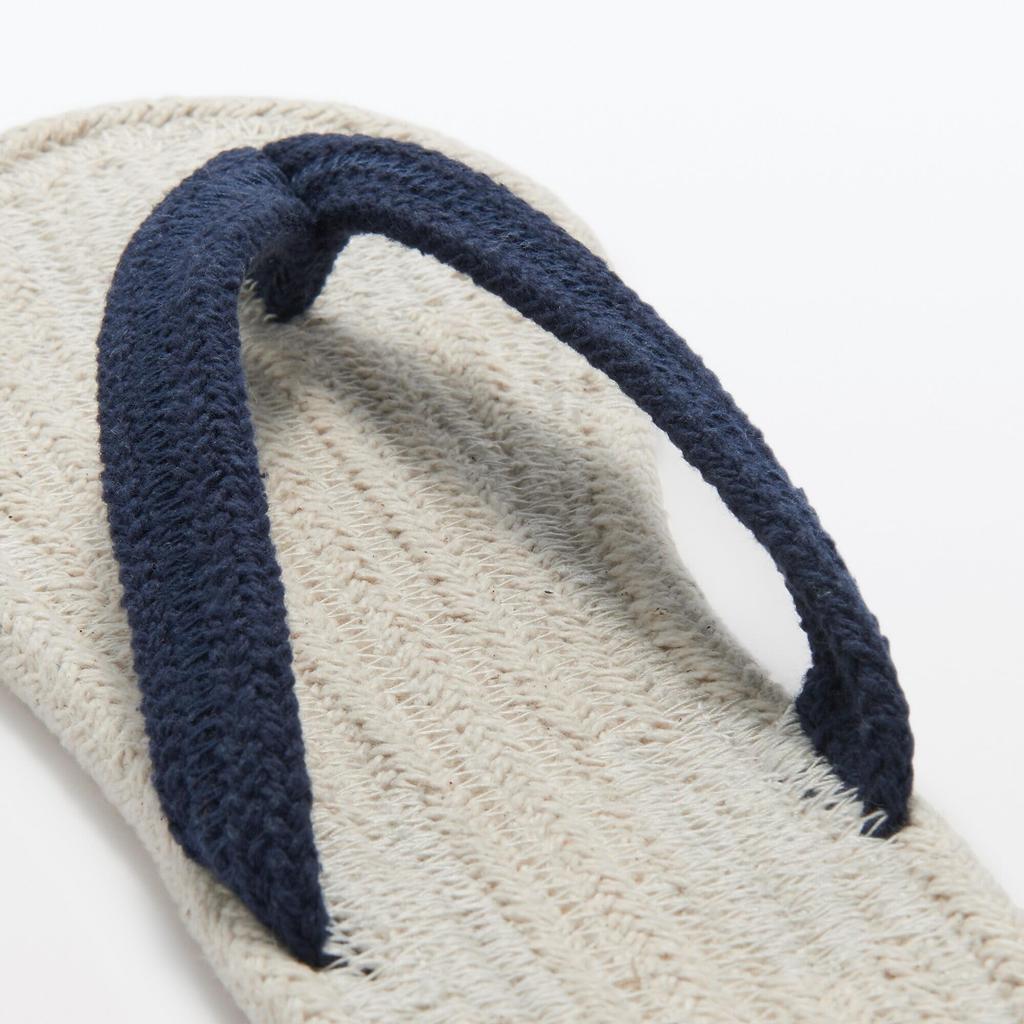 MUJI Room Sandals with Size S Natural and 76618553 Thongs, (Sizes 22-23.5cm), Navy,