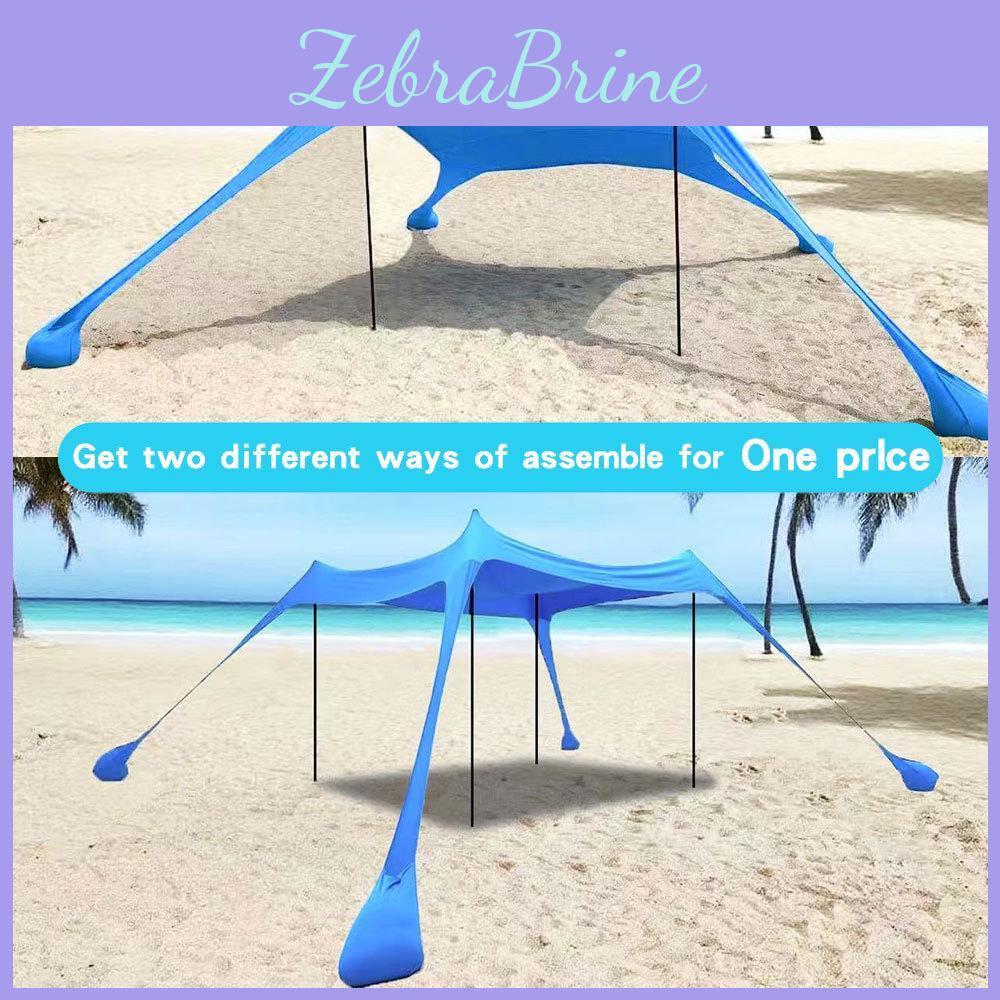 Seaside Tent Camping Canopy Portable Sunshade For Outdoor Beach And Fishing