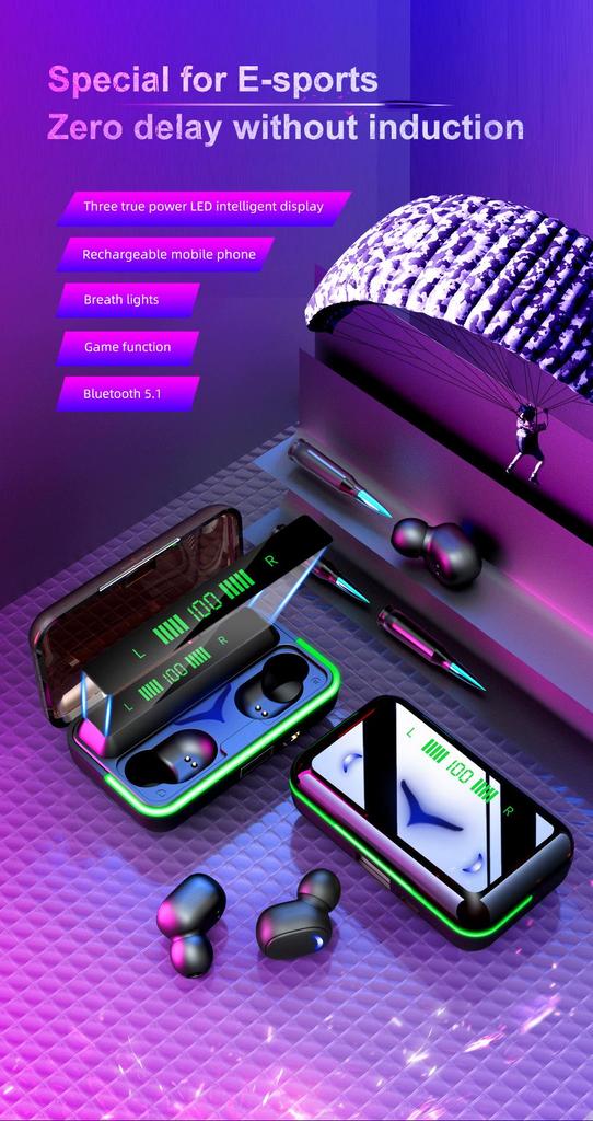 Wireless TWS Stereo Gaming Earbuds with Long Battery Life